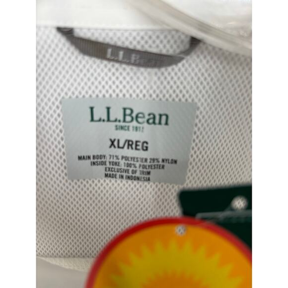 LL Bean Tropicwear Pro Sunsmart Shirt Womens XL White UPF 50 Button Up NWT Hike - Picture 4 of 7